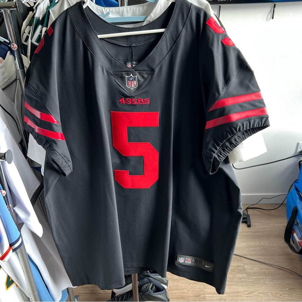 Nike Elite Trey Lance San Francisco 49ers Authentic Color Rush Black Jersey 60